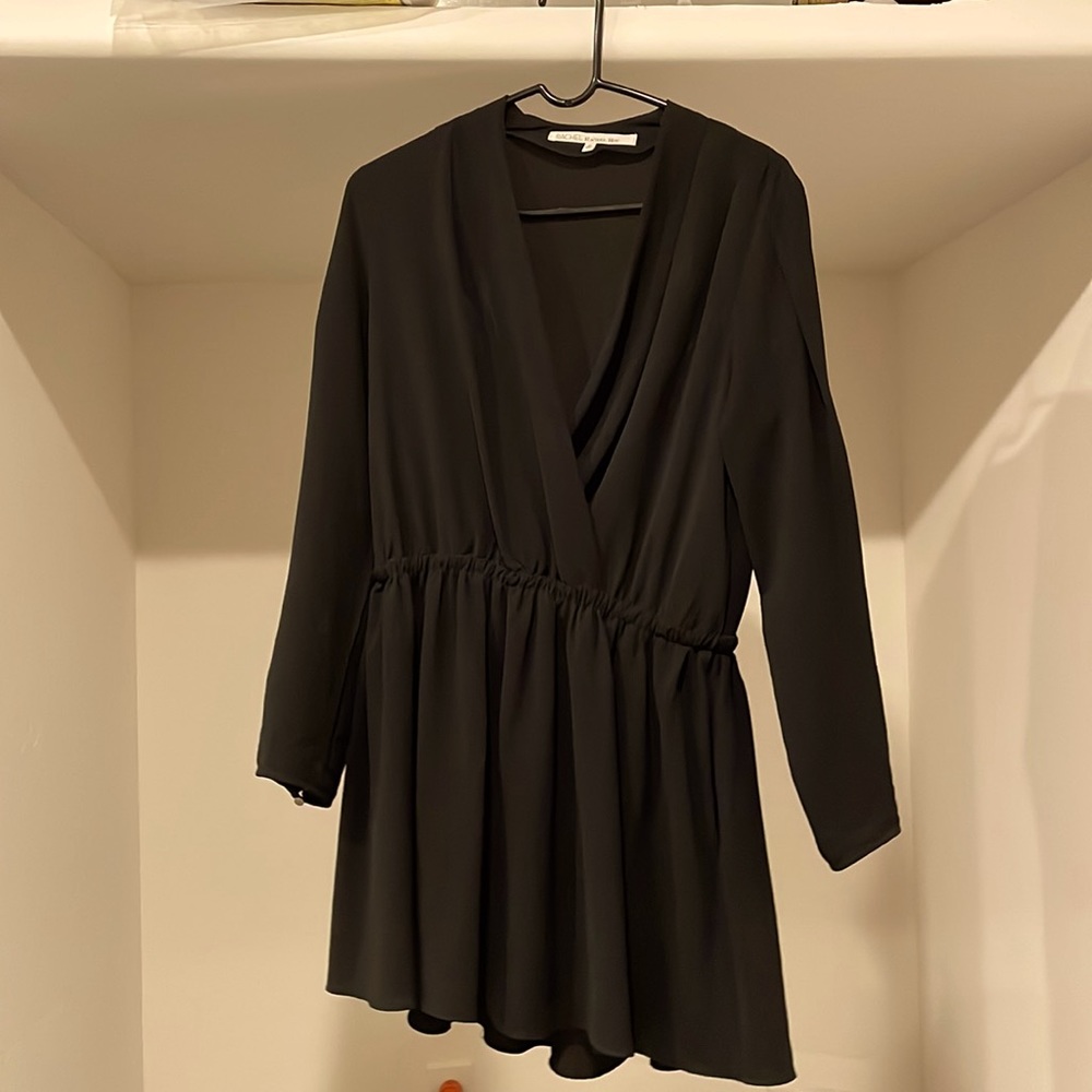 Rachel Roy Black Long Sleeved Romper Skort Medium